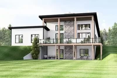 Modern Contemporary House Plan with Optional Lower Leve