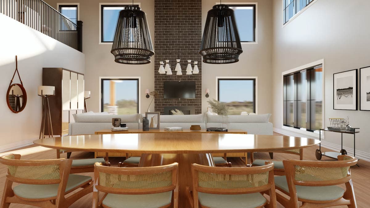 Plan 135389GRA: Barndominium House Plan with Integrated Workshop and Wrap-Around Porch - Image #8 - Barndominium, Country