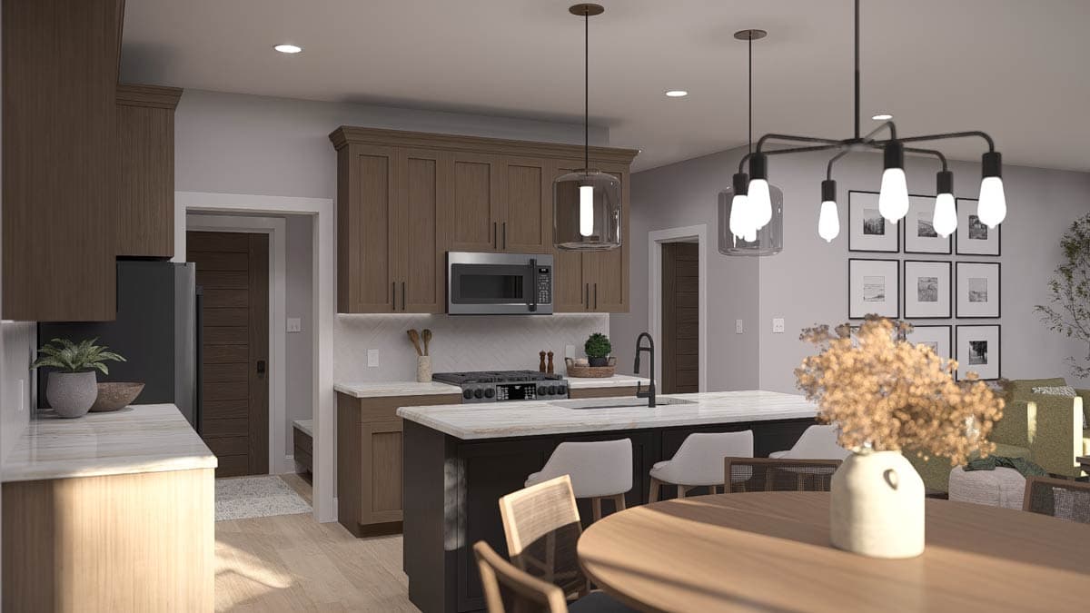 Plan 623561DJ: Two-Story Farmhouse House Plan with Loft, Flex Room, and Covered Deck - Image #10 - Country, Farmhouse, New American, Traditional