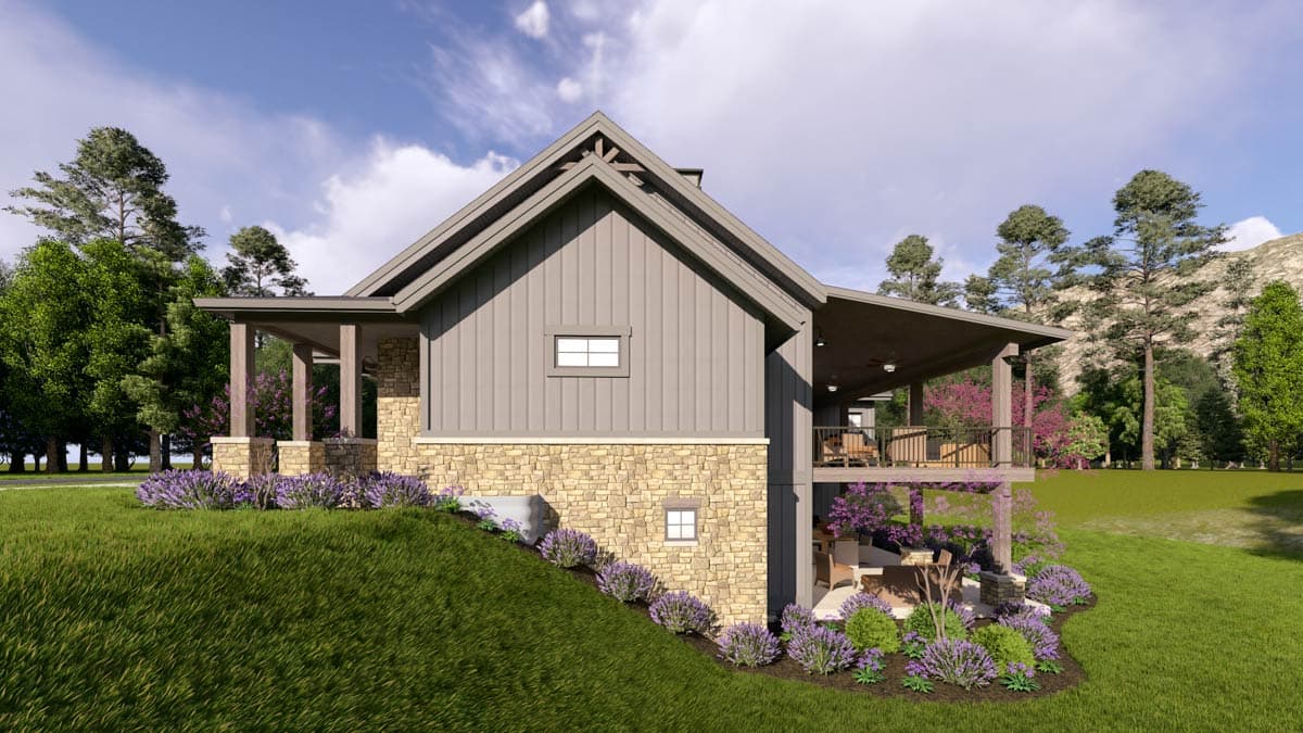 Plan 64559SC: Modern House Plan with Grand Porches, First-Floor Master, and Entertainment Lower Level - Image #6 - Modern, Mountain, Ranch