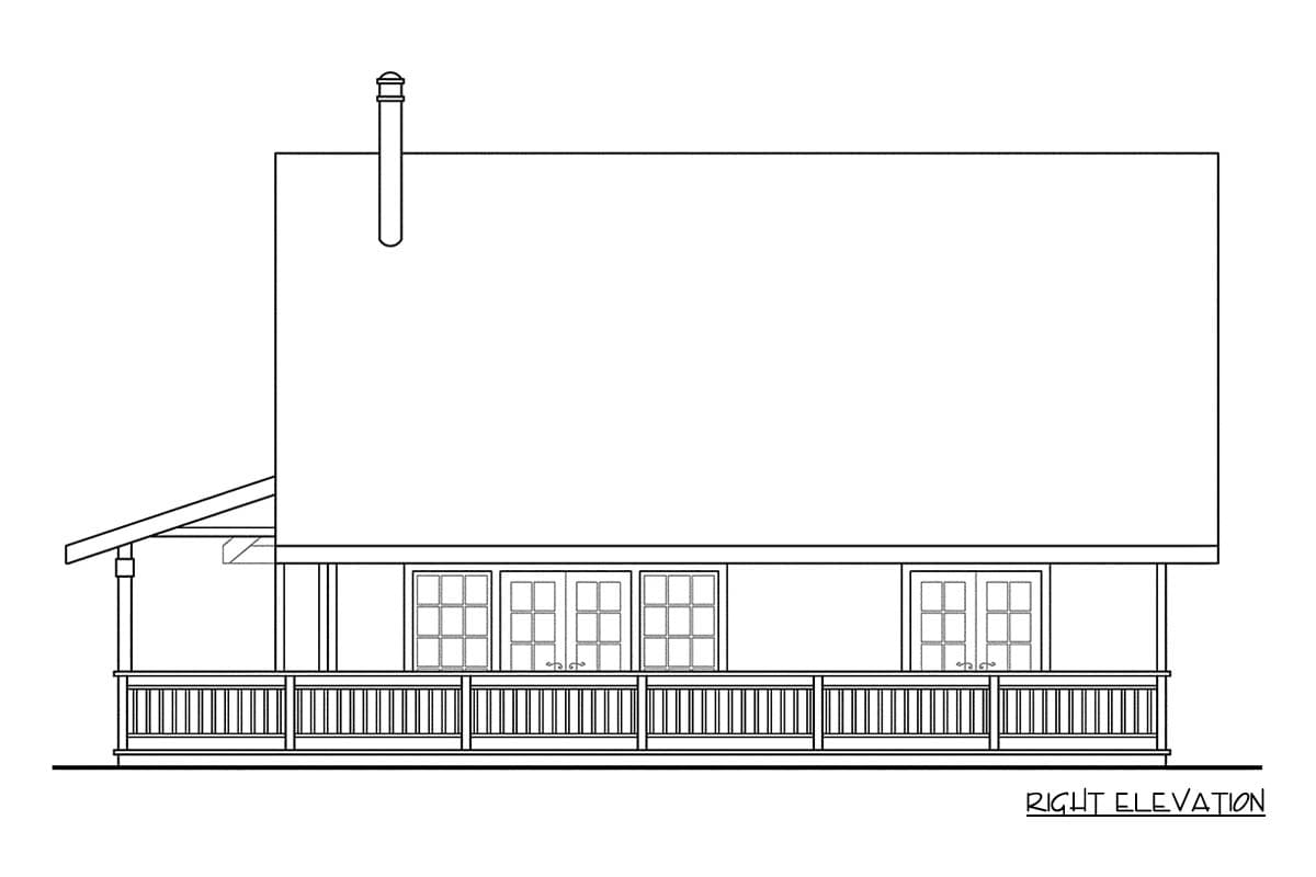 Plan 720155DA: Northwest Cabin House Plan: 3 Beds, Vaulted Great Room, Wrap-Around Porch - Image #5 - Cabin, Northwest
