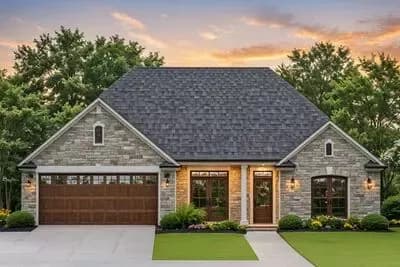 Spacious 3-Bedroom New American House Plan with Split Layout