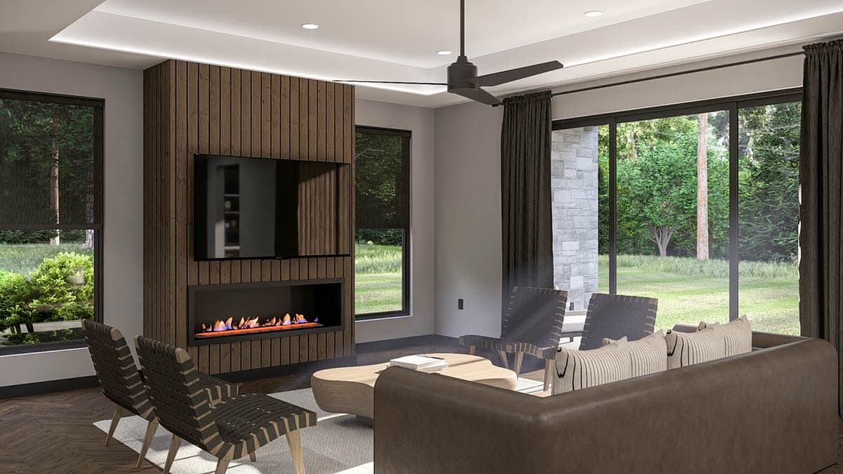 Plan 623562DJ: Modern 4-Bedroom House Plan with Main Level Master and Loft - Image #12 - Contemporary, Modern