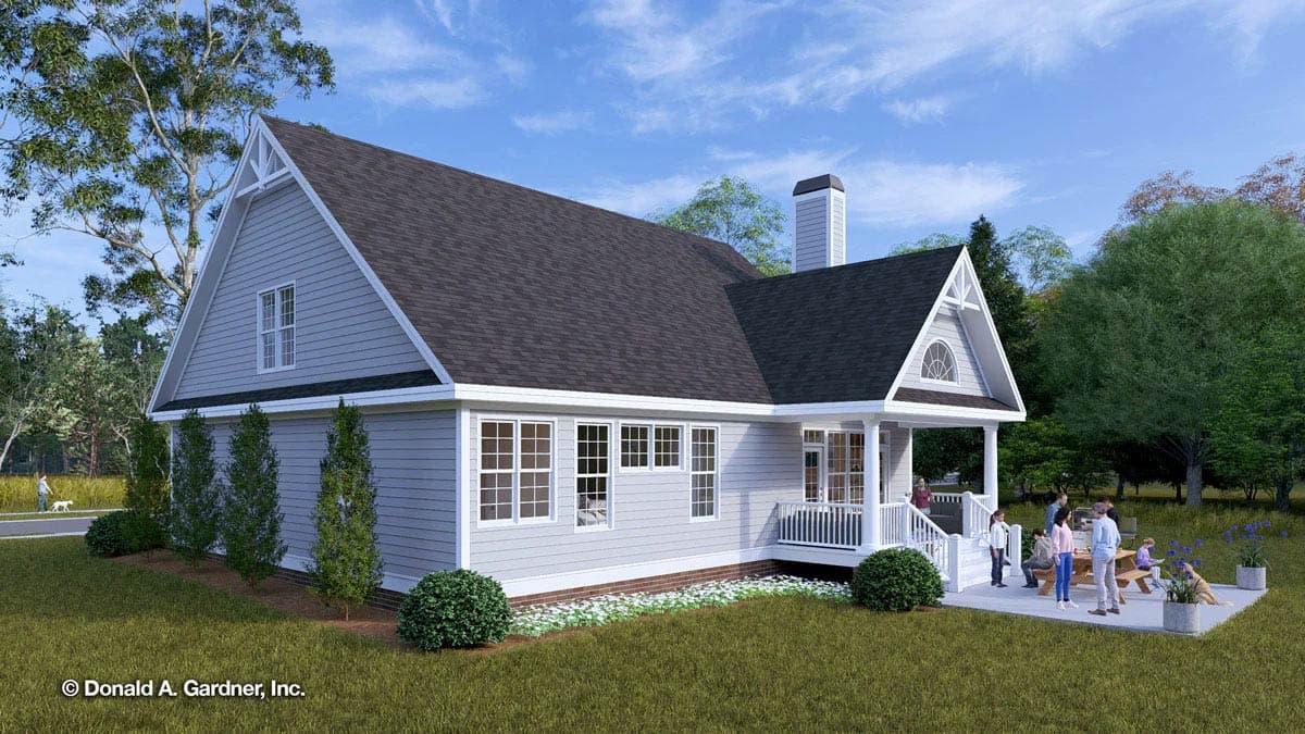 Plan 444441GDN: Charming 3-Bed Cottage House Plan with Master on Main and Two-Story Great Room - Image #7 - Cottage, Country, Traditional