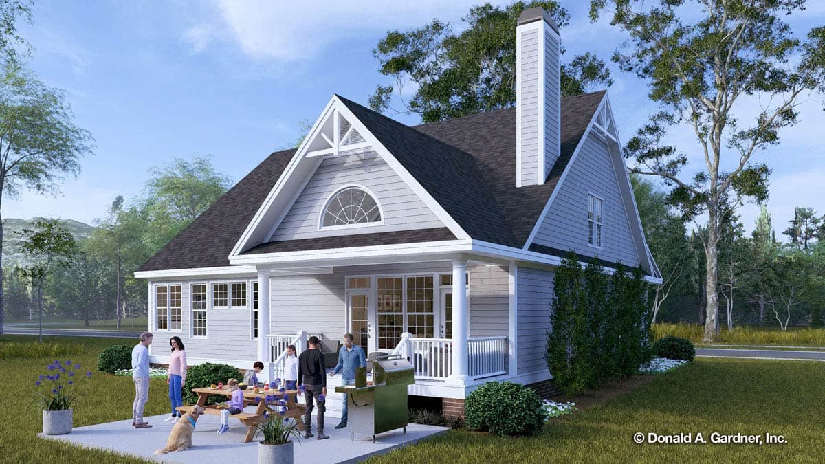 Plan 444441GDN: Charming 3-Bed Cottage House Plan with Master on Main and Two-Story Great Room - Image #8 - Cottage, Country, Traditional