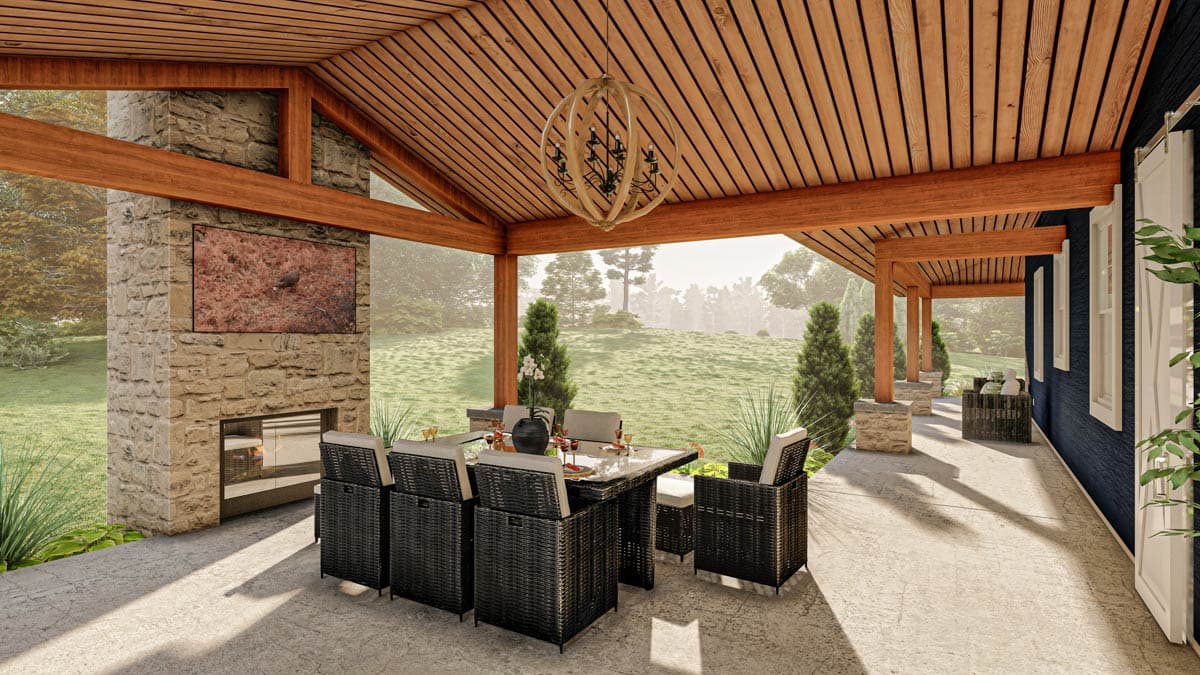 Plan 405070FDC: Modern Barndominium House Plan with 7 Beds, 3-Car Garage and Wrap-Around Porch - Image #10 - Barndominium