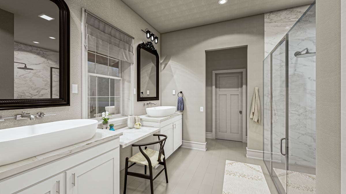 Plan 405070FDC: Modern Barndominium House Plan with 7 Beds, 3-Car Garage and Wrap-Around Porch - Image #15 - Barndominium