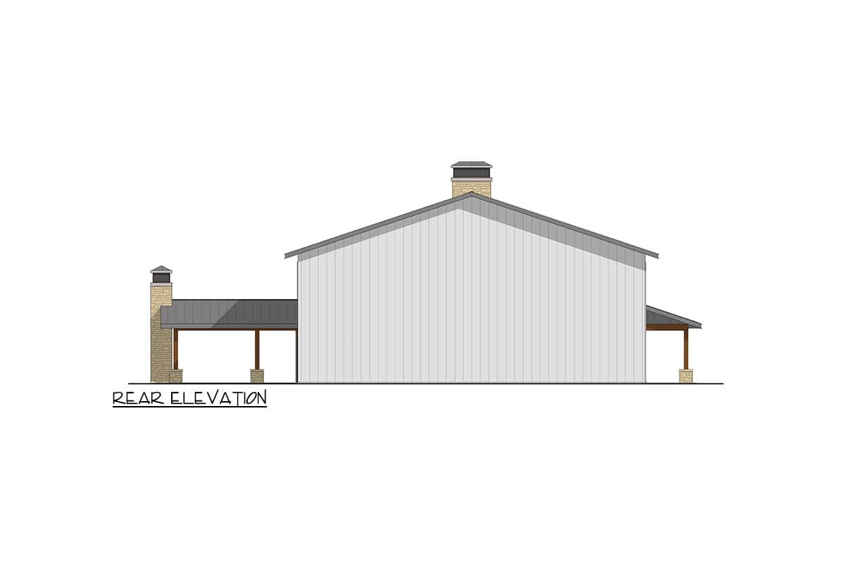 Plan 405070FDC: Modern Barndominium House Plan with 7 Beds, 3-Car Garage and Wrap-Around Porch - Image #19 - Barndominium