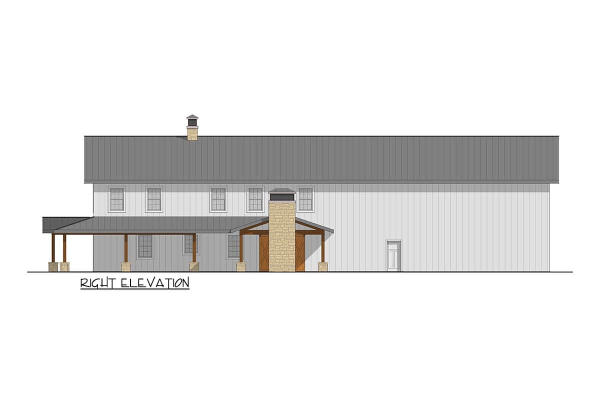 Plan 405070FDC: Modern Barndominium House Plan with 7 Beds, 3-Car Garage and Wrap-Around Porch - Image #21 - Barndominium