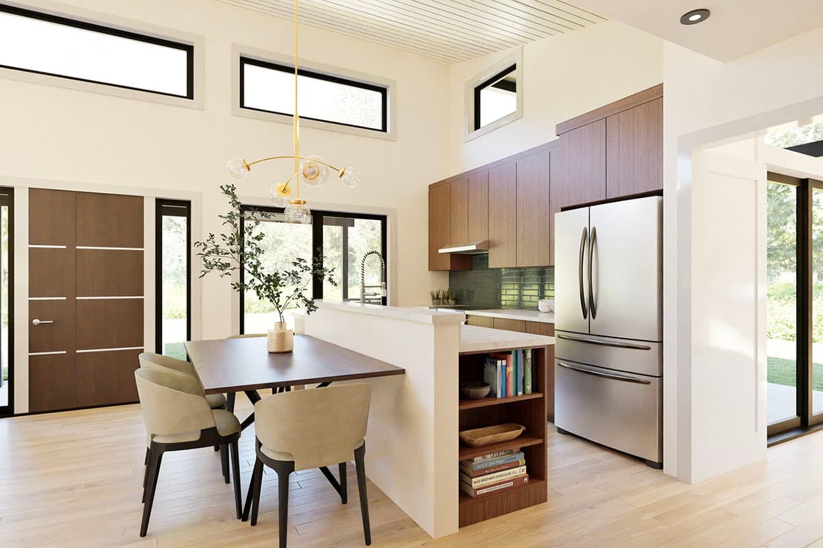 Plan 470313REY: 1 or 2 Bedroom Contemporary House Plan with Flex Room and Covered Patio - Image #7 - Contemporary, Modern