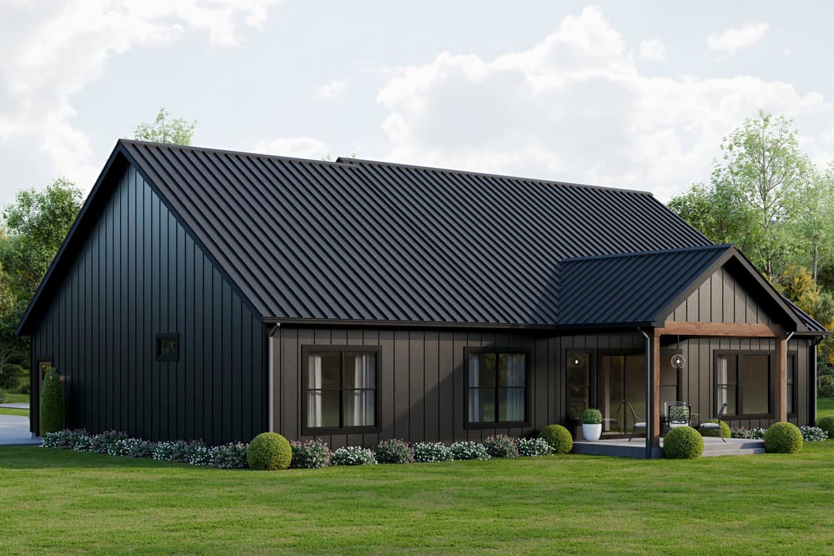 Plan 911064JVD: Modern Farmhouse House Plan: 3 Beds, Den, Split Design, Covered Porch - Image #6 - Country, Farmhouse