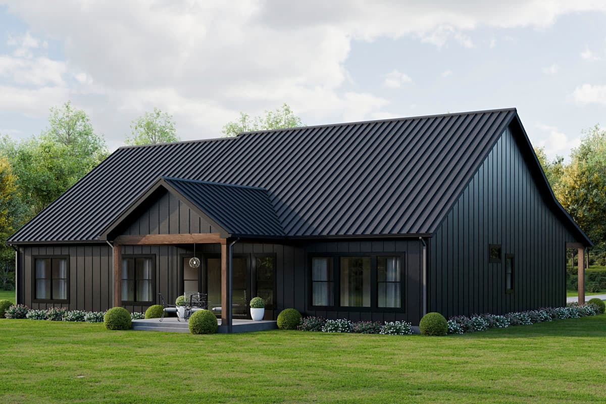 Plan 911064JVD: Modern Farmhouse House Plan: 3 Beds, Den, Split Design, Covered Porch - Image #8 - Country, Farmhouse