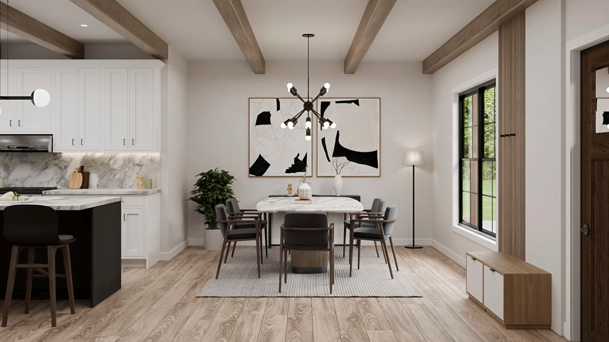 Plan 911064JVD: Modern Farmhouse House Plan: 3 Beds, Den, Split Design, Covered Porch - Image #7 - Country, Farmhouse