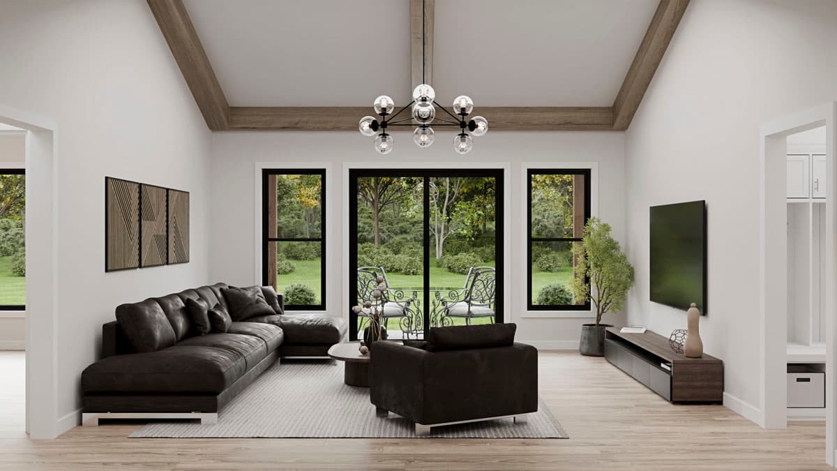 Plan 911064JVD: Modern Farmhouse House Plan: 3 Beds, Den, Split Design, Covered Porch - Image #13 - Country, Farmhouse