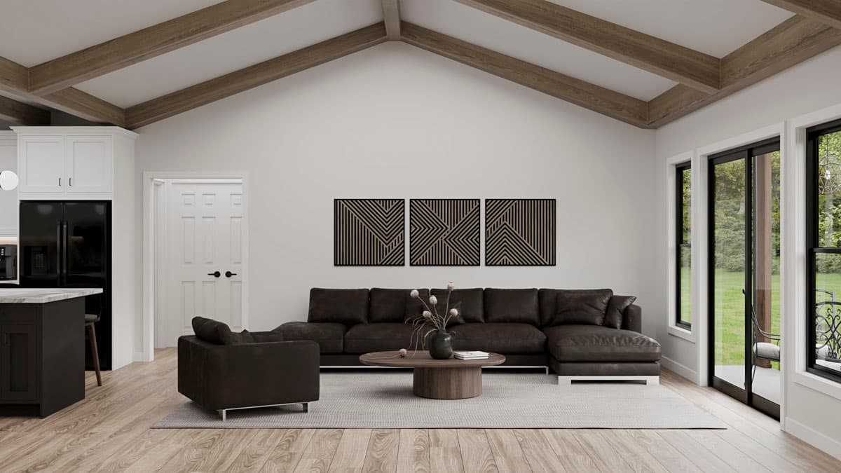 Plan 911064JVD: Modern Farmhouse House Plan: 3 Beds, Den, Split Design, Covered Porch - Image #9 - Country, Farmhouse