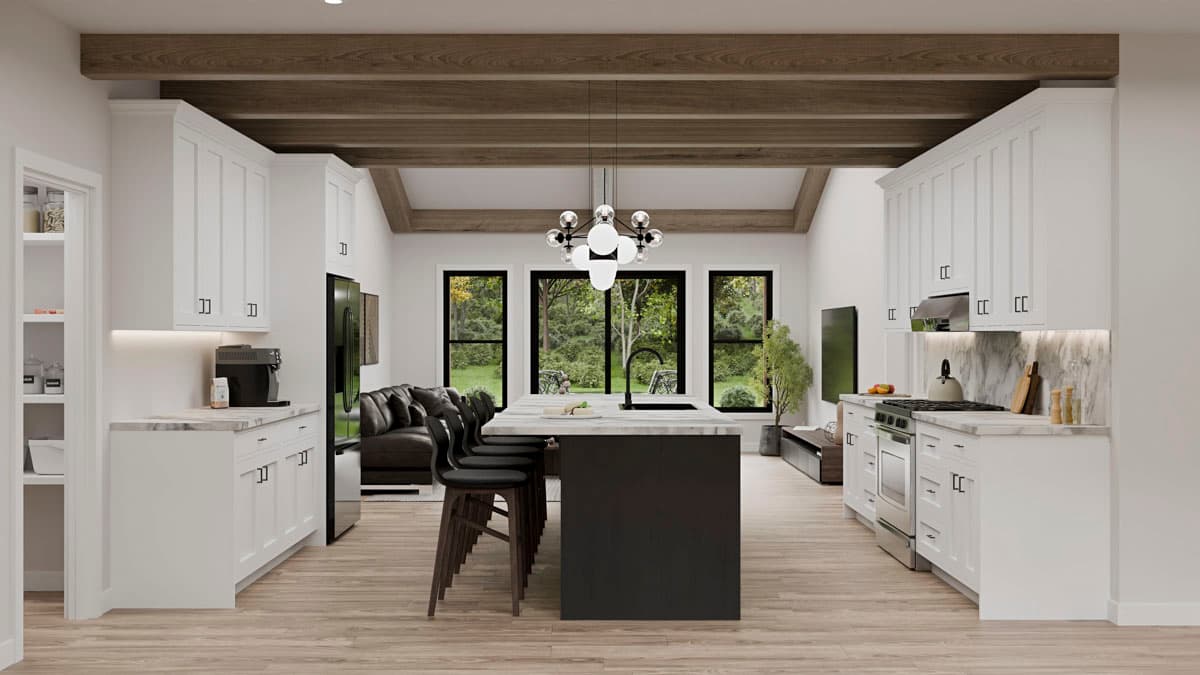 Plan 911064JVD: Modern Farmhouse House Plan: 3 Beds, Den, Split Design, Covered Porch - Image #11 - Country, Farmhouse