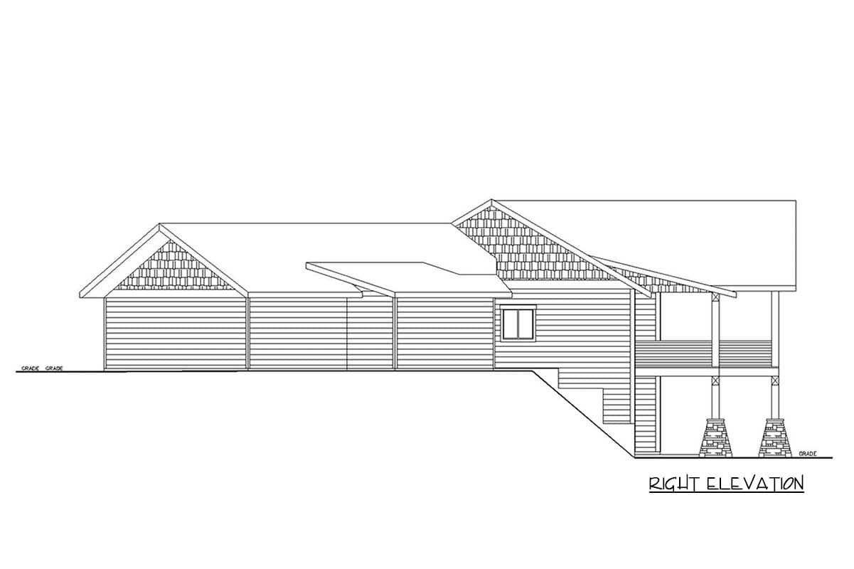 Plan 350155GH: Mountain Rustic House Plan with Walkout Lower Level and Workshop - Image #5 - Mountain, Rustic