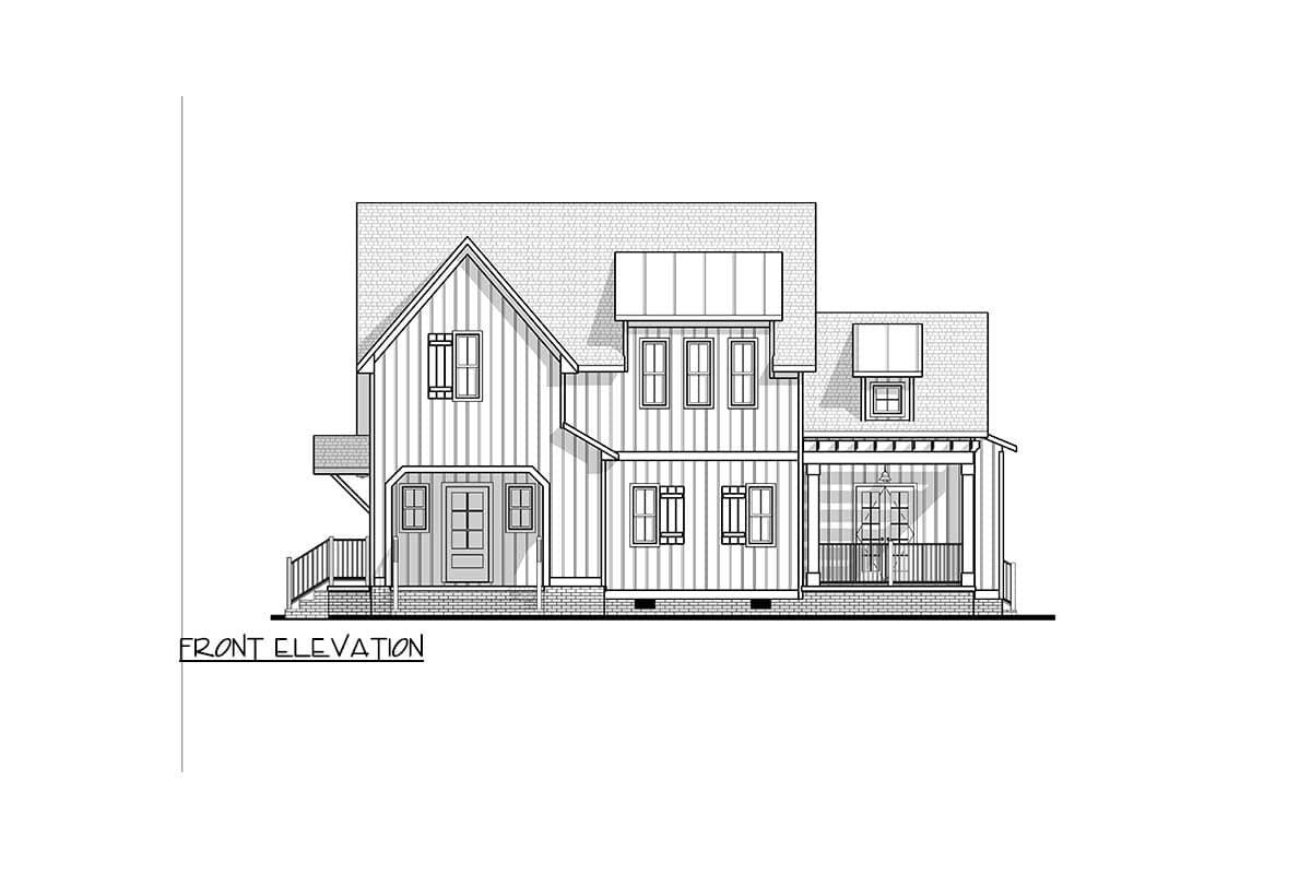 Plan 83679CRW: New American 4-Bedroom House Plan with Main Level Master Suite - Image #9 - Modern Farmhouse, New American, Transitional