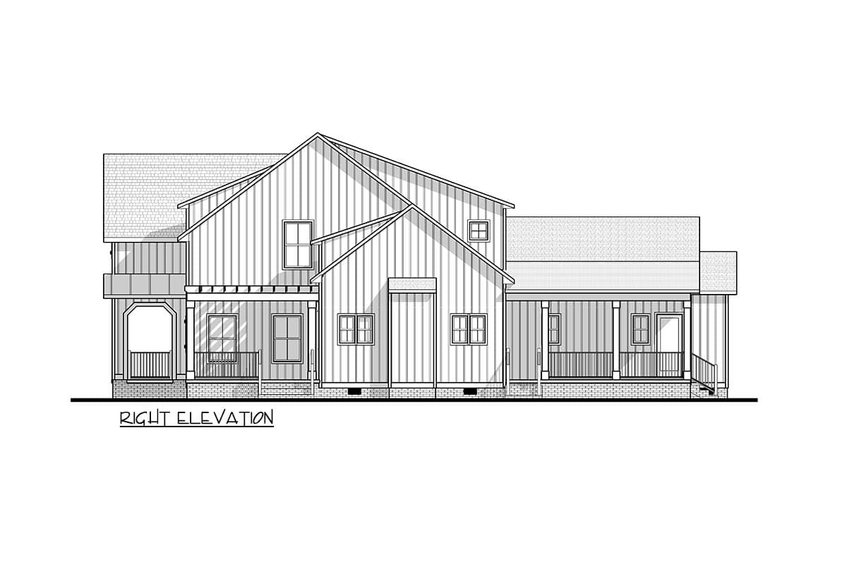 Plan 83679CRW: New American 4-Bedroom House Plan with Main Level Master Suite - Image #10 - Modern Farmhouse, New American, Transitional