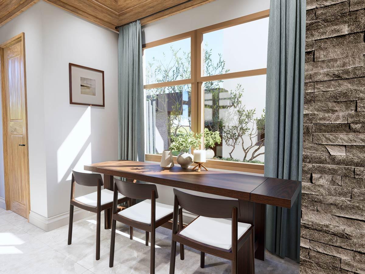 Plan 25933GE: Narrow Contemporary 3-Bedroom House Plan with Office and Balcony - Image #12 - Contemporary, Modern, Northwest