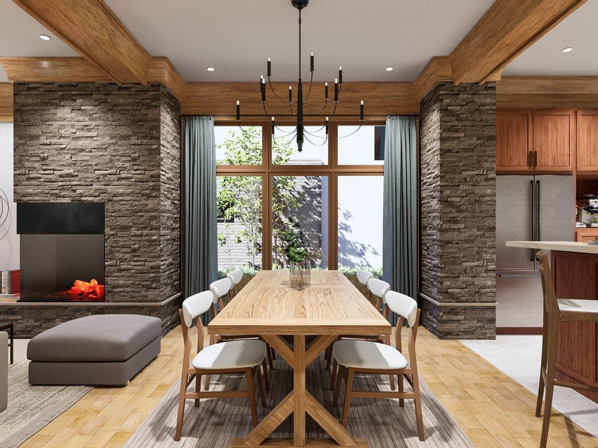 Plan 25933GE: Narrow Contemporary 3-Bedroom House Plan with Office and Balcony - Image #13 - Contemporary, Modern, Northwest