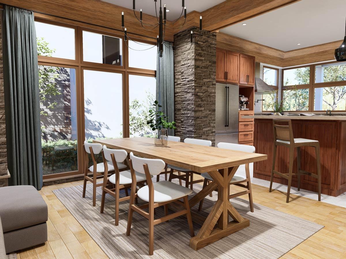 Plan 25933GE: Narrow Contemporary 3-Bedroom House Plan with Office and Balcony - Image #15 - Contemporary, Modern, Northwest