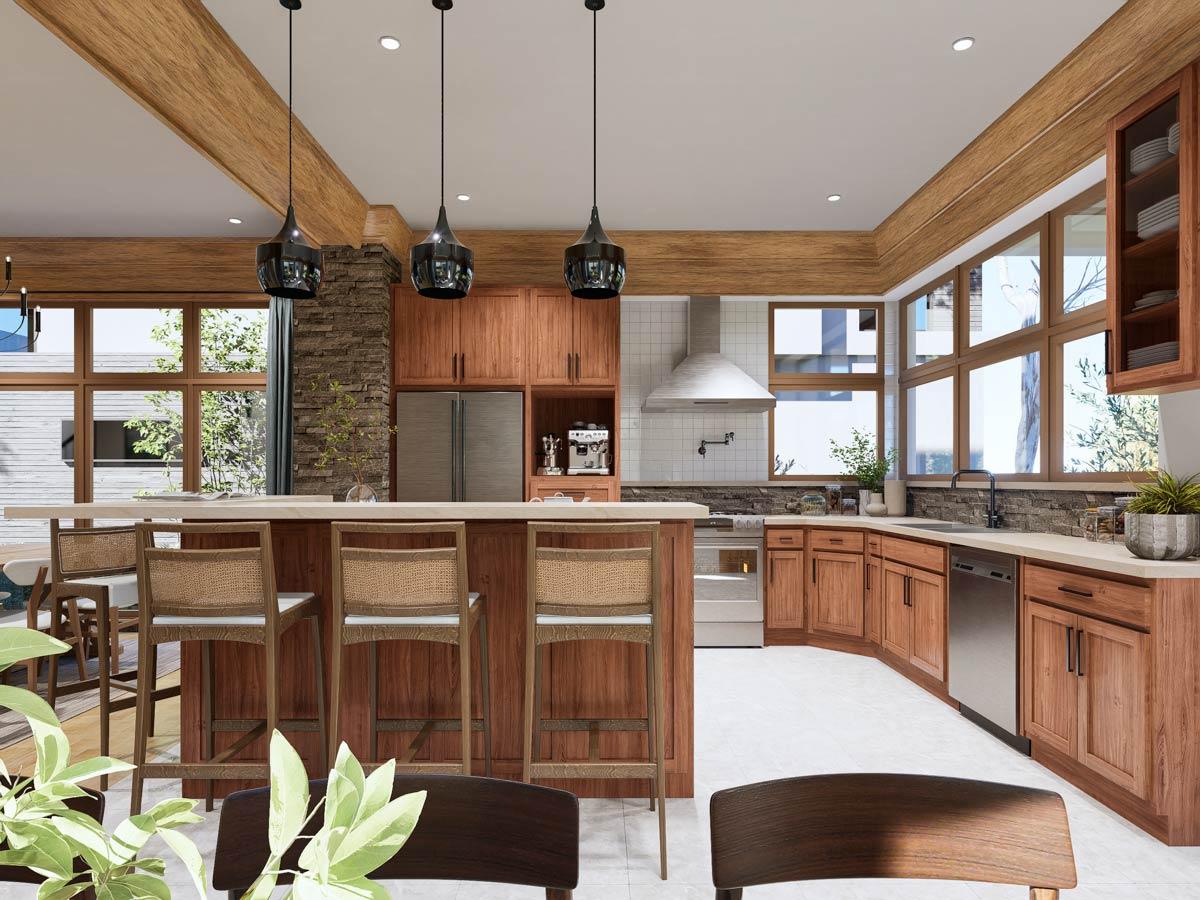 Plan 25933GE: Narrow Contemporary 3-Bedroom House Plan with Office and Balcony - Image #17 - Contemporary, Modern, Northwest