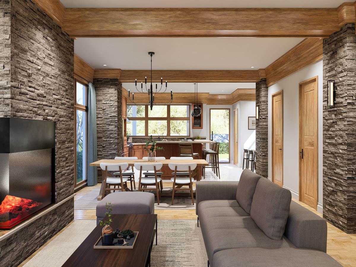 Plan 25933GE: Narrow Contemporary 3-Bedroom House Plan with Office and Balcony - Image #19 - Contemporary, Modern, Northwest