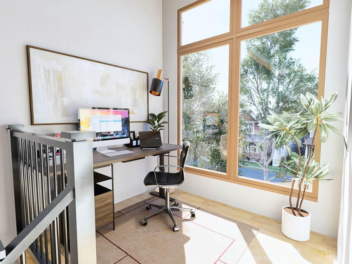 Plan 25934GE: Stylish Contemporary Duplex House Plan with Private Balconies and Home Offices - Image #23 - Contemporary, Modern, Northwest