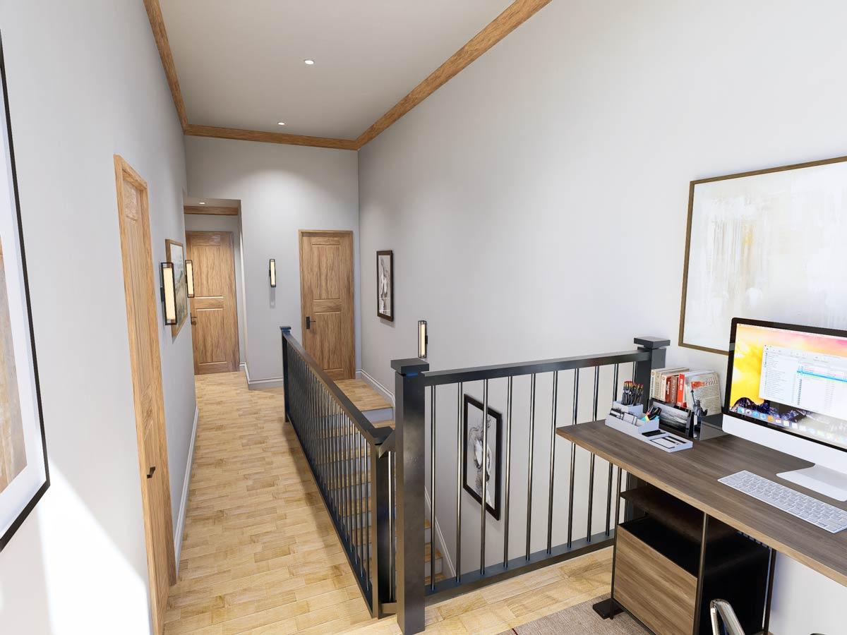 Plan 25934GE: Stylish Contemporary Duplex House Plan with Private Balconies and Home Offices - Image #24 - Contemporary, Modern, Northwest