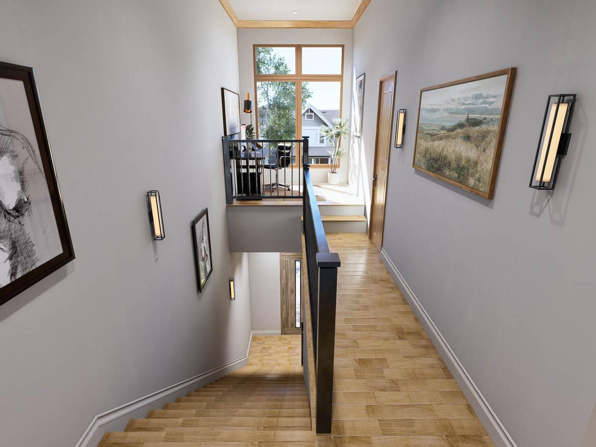 Plan 25934GE: Stylish Contemporary Duplex House Plan with Private Balconies and Home Offices - Image #25 - Contemporary, Modern, Northwest