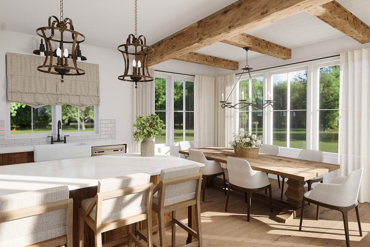 Plan 22717DR: Open Concept Modern Farmhouse House Plan with 5 Beds, Main Master - Image #7 - Modern Farmhouse, New American