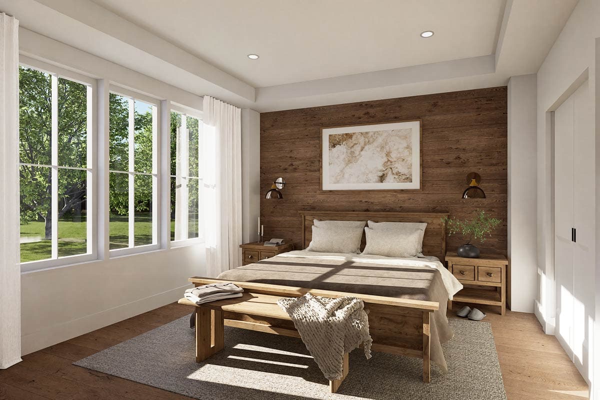 Plan 22717DR: Open Concept Modern Farmhouse House Plan with 5 Beds, Main Master - Image #8 - Modern Farmhouse, New American