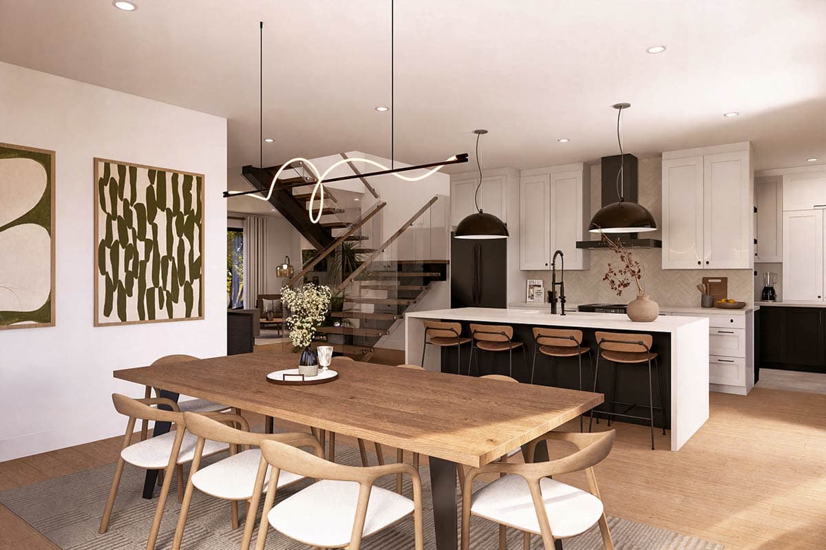 Plan 22718DR: Sleek Scandinavian 3-Bed House Plan with Home Office and Covered Terrace - Image #7 - Modern, Scandinavian