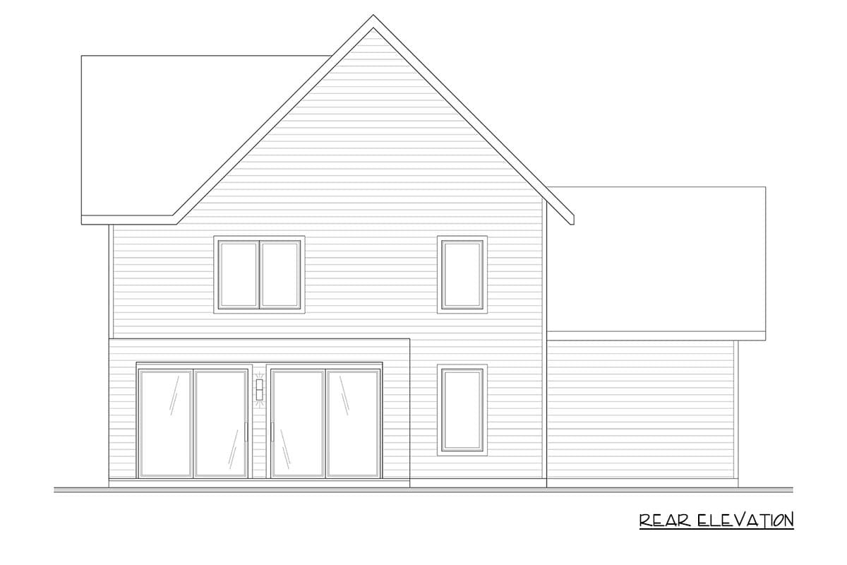 Plan 22718DR: Sleek Scandinavian 3-Bed House Plan with Home Office and Covered Terrace - Image #12 - Modern, Scandinavian