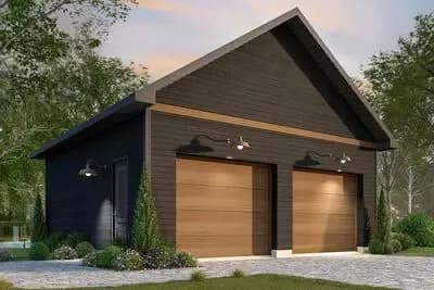Sleek Two-Car Garage House Plan for Modern Homes