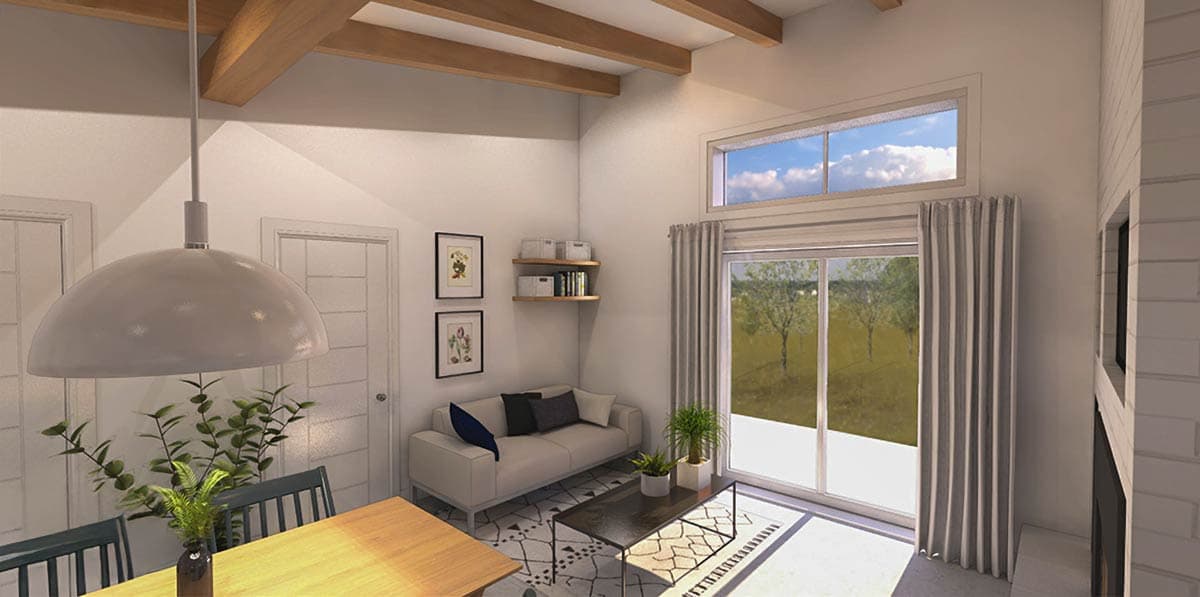 Plan 22727DR: Modern 1-Bedroom ADU House Plan with Greenhouse - Image #7 - Contemporary, Modern