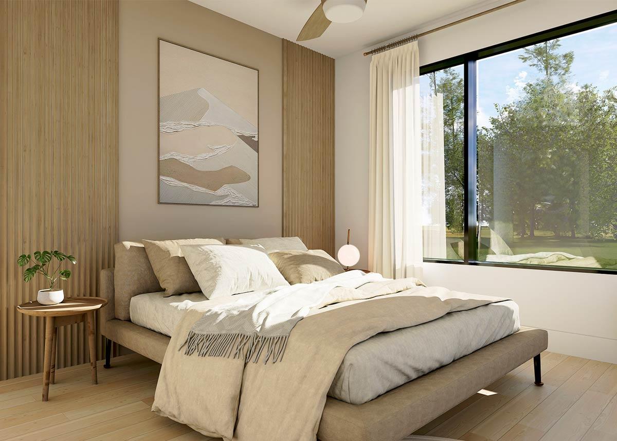 Plan 22738DR: Contemporary Modern House Plan with Split Bedrooms and Covered Terrace - Image #7 - Contemporary, Modern