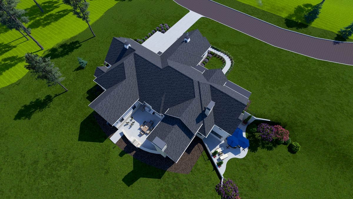 Plan 64560SC: Luxury Contemporary House Plan with Elevator, Sunroom, and 4-Car Garage - Image #12 - Contemporary, Mid Century Modern