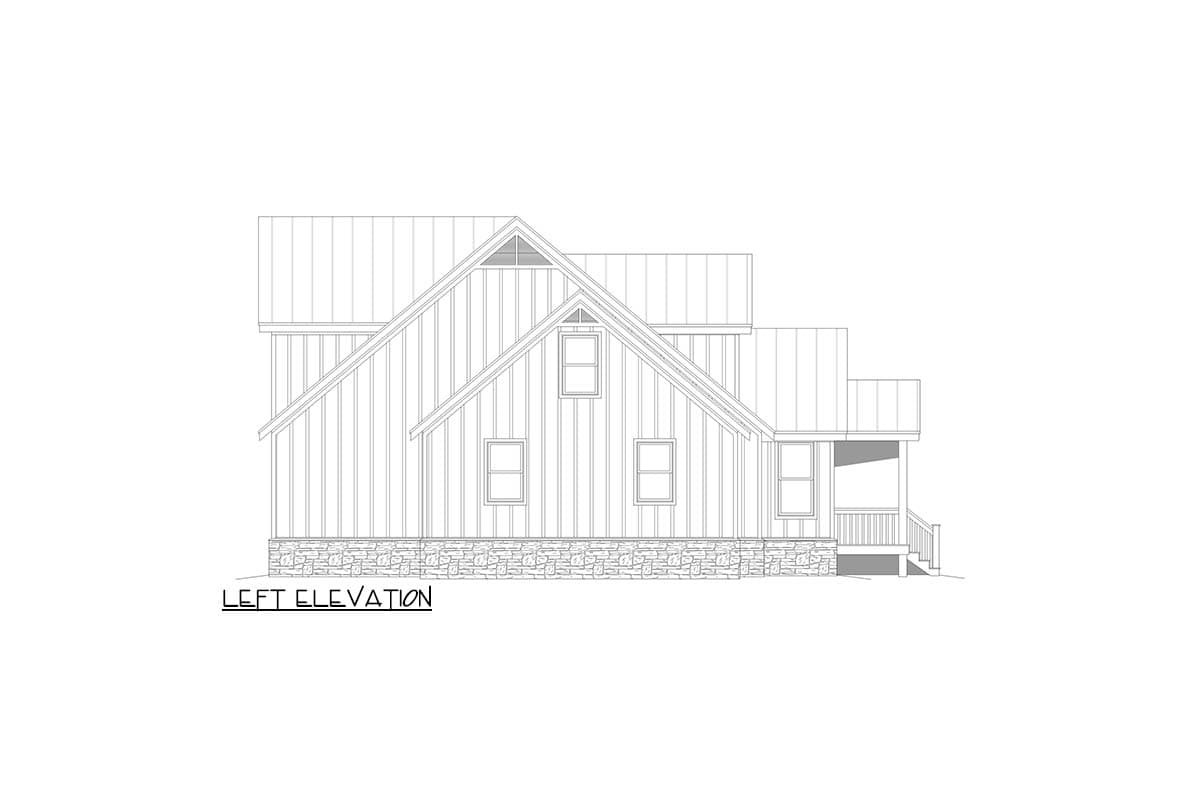 Plan 680621VR: Country Farmhouse House Plan with Vaulted Great Room and Wrap-Around Porch - Image #8 - Country, Farmhouse, Modern Farmhouse