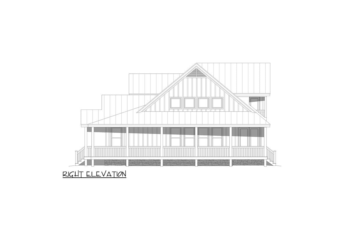Plan 680621VR: Country Farmhouse House Plan with Vaulted Great Room and Wrap-Around Porch - Image #10 - Country, Farmhouse, Modern Farmhouse