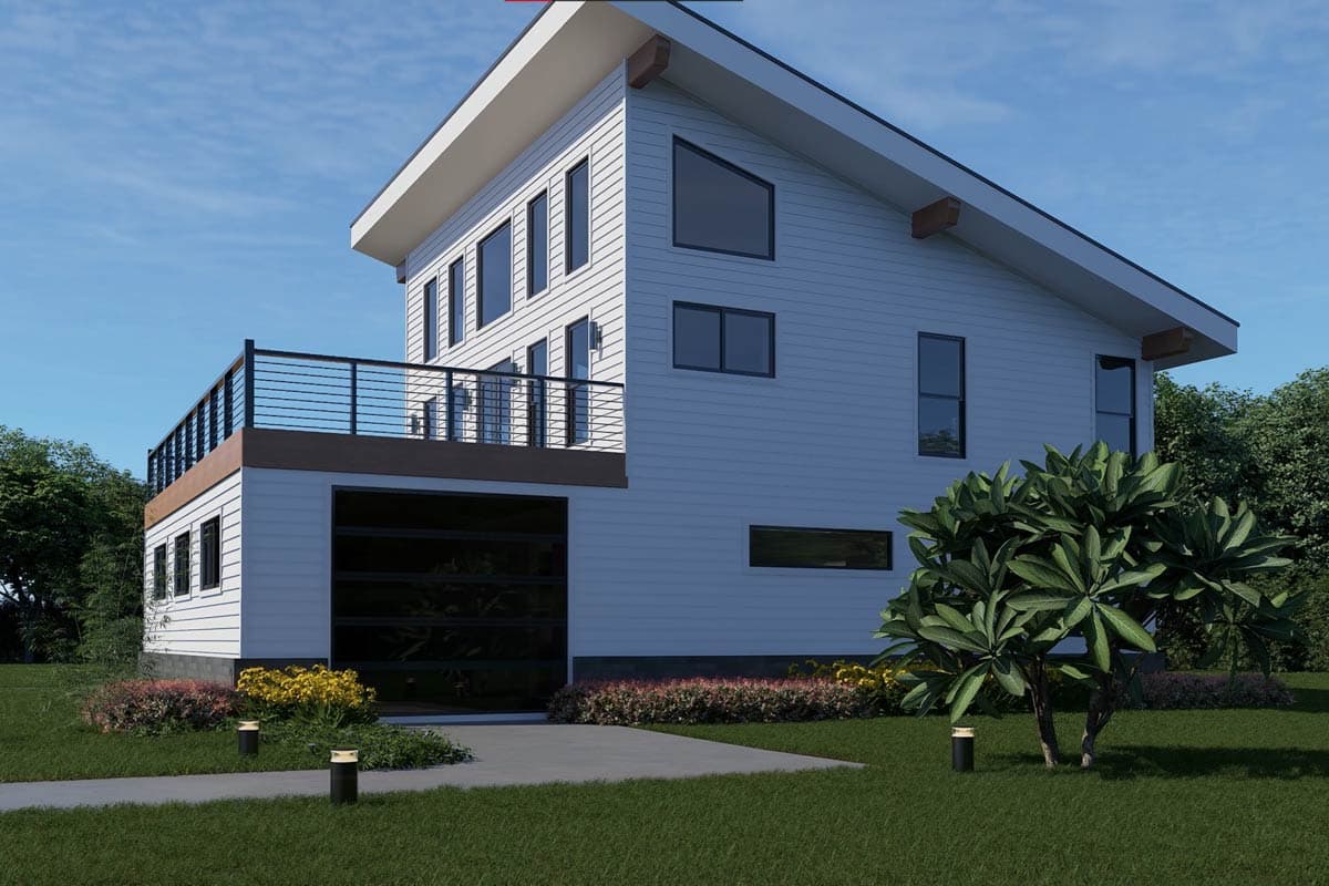 Plan 680623VR: Contemporary Mountain House Plan with 3-Car Garage and Expansive Balcony - Image #9 - Contemporary, Mountain