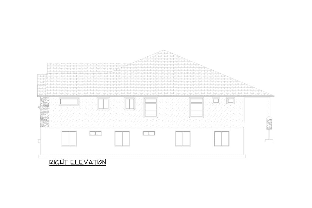 Plan 61672UT: Elegant Ranch House Plan with 3-Car Garage and Split Bedrooms - Image #9 - Ranch, Traditional