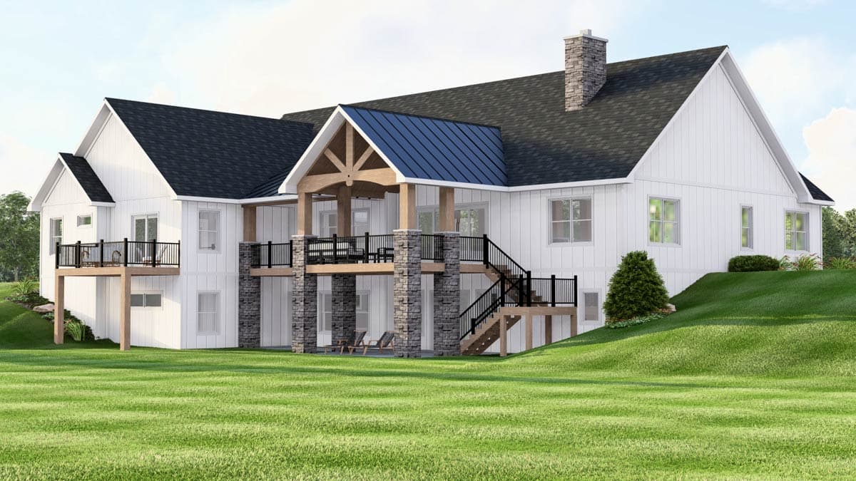 Plan 135394GRA: New American House Plan with Split Bedrooms and 3-Car Garage - Image #5 - Modern Farmhouse, New American, Ranch