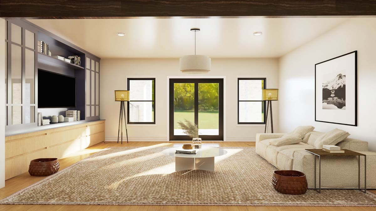 Plan 135394GRA: New American House Plan with Split Bedrooms and 3-Car Garage - Image #7 - Modern Farmhouse, New American, Ranch