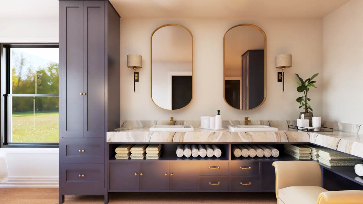 Plan 135394GRA: New American House Plan with Split Bedrooms and 3-Car Garage - Image #22 - Modern Farmhouse, New American, Ranch