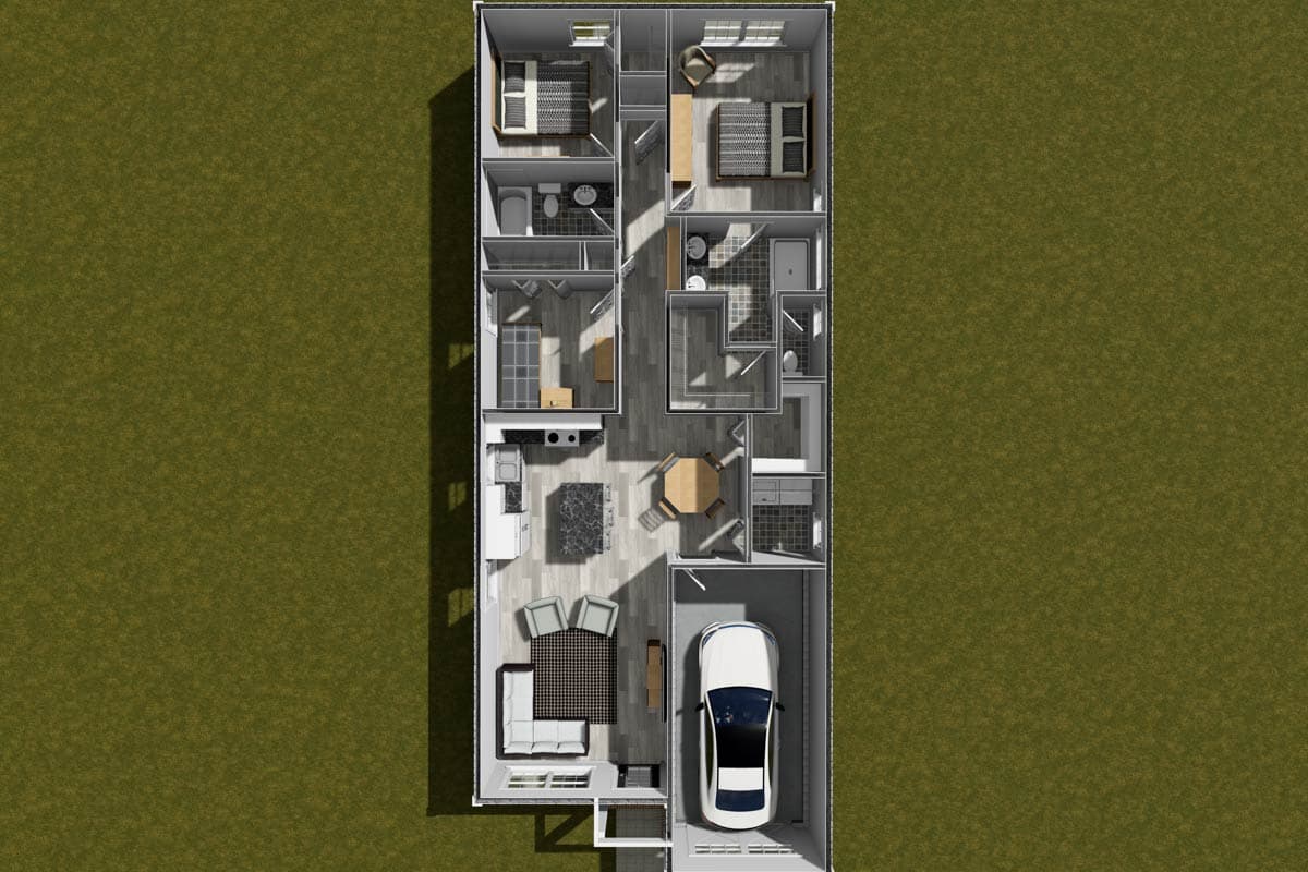 Plan 52477WM: Cottage House Plan: 3 Beds, Open Living, Butlers Pantry - Image #7 - Cottage, Country, Shingle