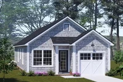 Cottage House Plan: 3 Beds, Open Living, Butlers Pantry