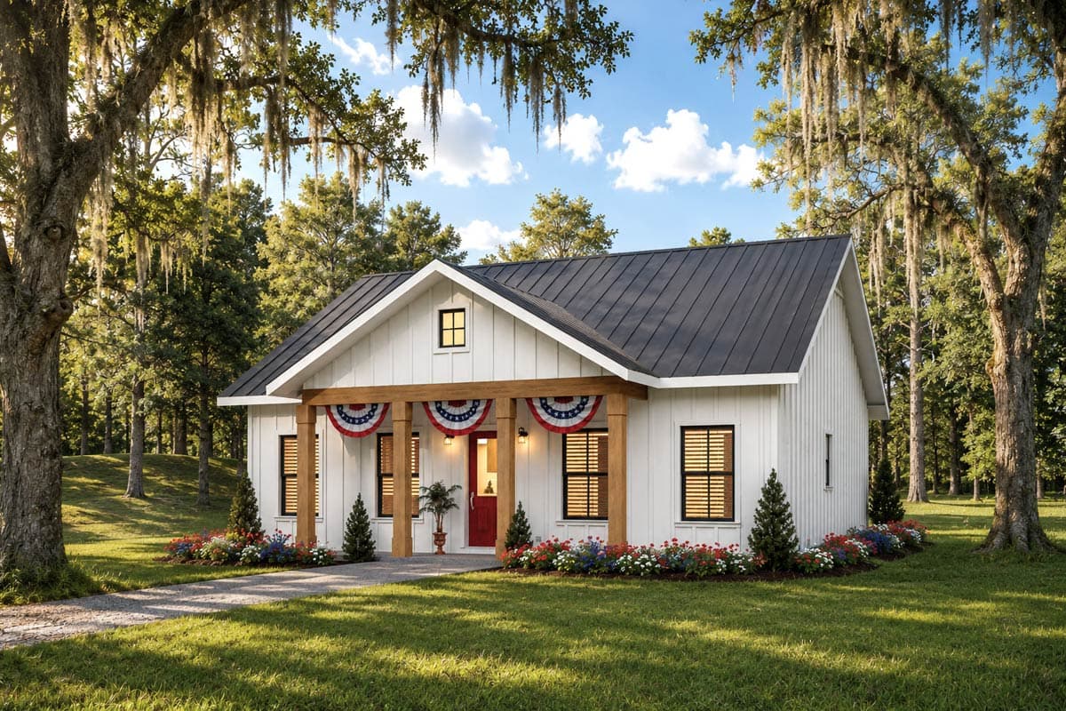 Plan 25073DH: Inviting 2-Bed Cottage House Plan with Open Living and Butler Pantry - Image #13 - Cottage, Country