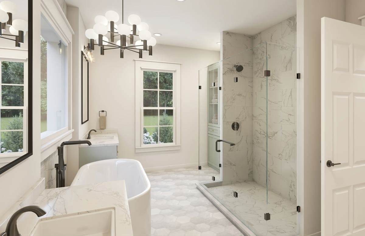 Plan 52019HZ: Spacious 4-Bedroom Transitional House Plan with Bonus Room and Outdoor Kitchen - Image #7 - Modern Farmhouse, Traditional, Transitional